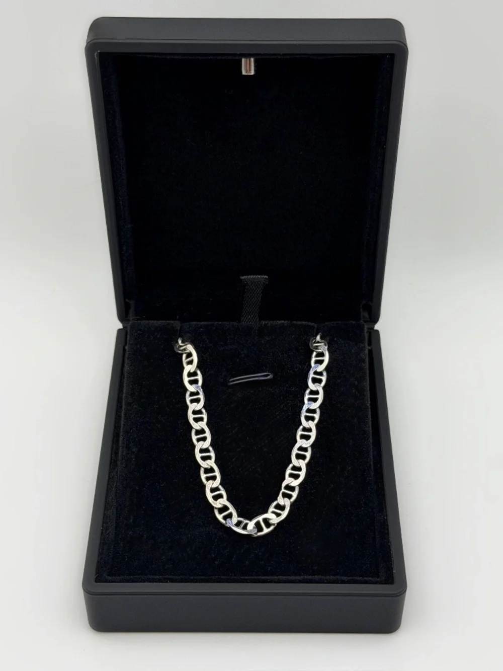 Italy 925 Sterling Silver Mariner Link Chain Unisex Necklace 16” 5mm